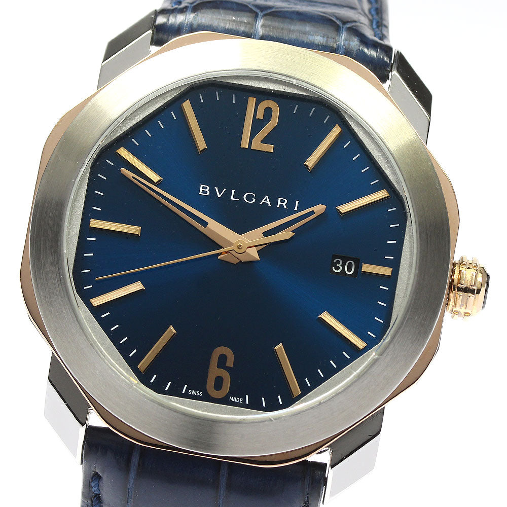 BVLGARI Octoma OCP41SG Date blue Dial Automatic Men's Watch_790595