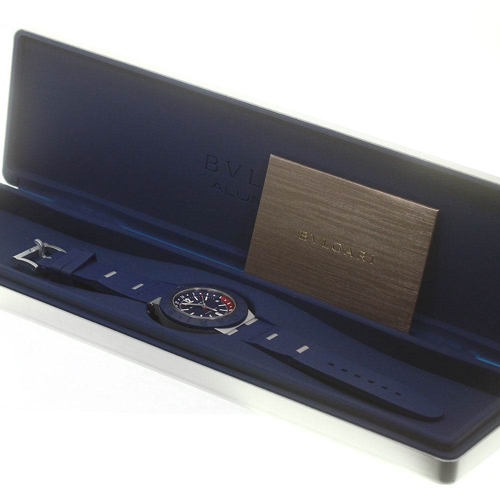BVLGARI aluminum BB40ATGMT GMT Navy Dial Automatic Men's Watch_790621