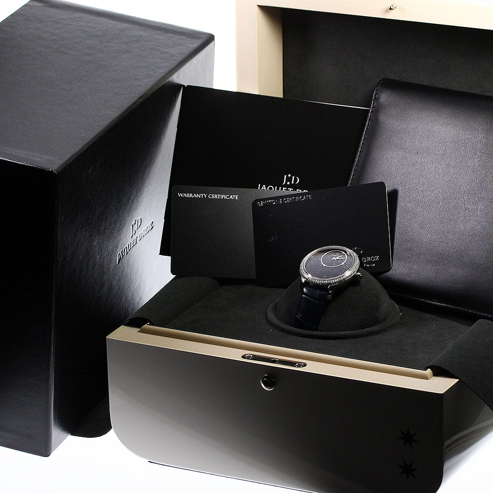JAQUET DROZ petite wool minute aventurine J005000271 Diamond Bezel Navy Dial Automatic Men's Watch_790832