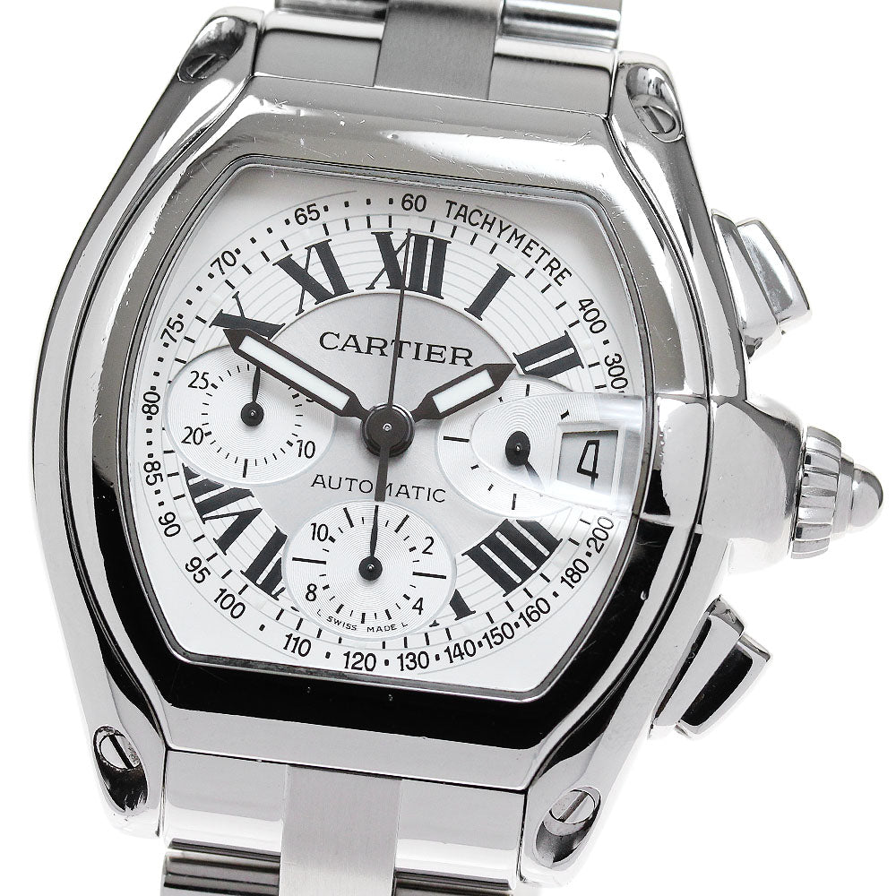 CARTIER Roadster LM W62006X6 Chronograph Date Silver Dial Automatic Men's_790957
