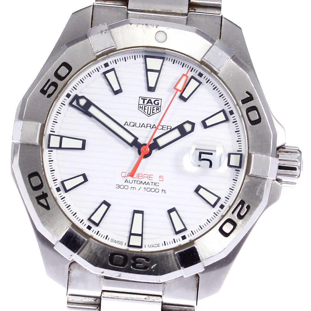 TAG HEUER Aqua racer WAY2013-0 Date white Dial Automatic Men's Watch_791202