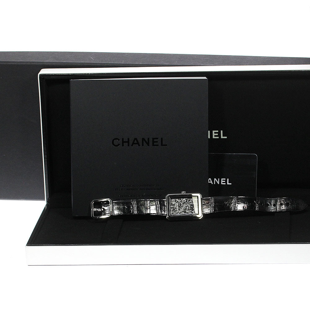 CHANEL boyfriend neo tweed H6128 Date gray Dial Quartz Boy's Watch_791358