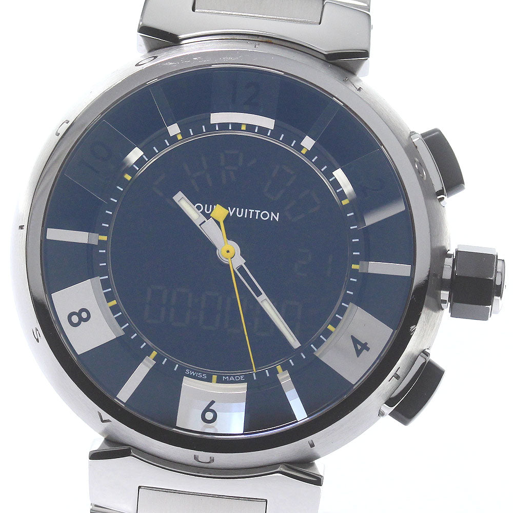 LOUIS VUITTON Tambour in black Q118F Black / Silver Dial QZ Men's Watch_791639