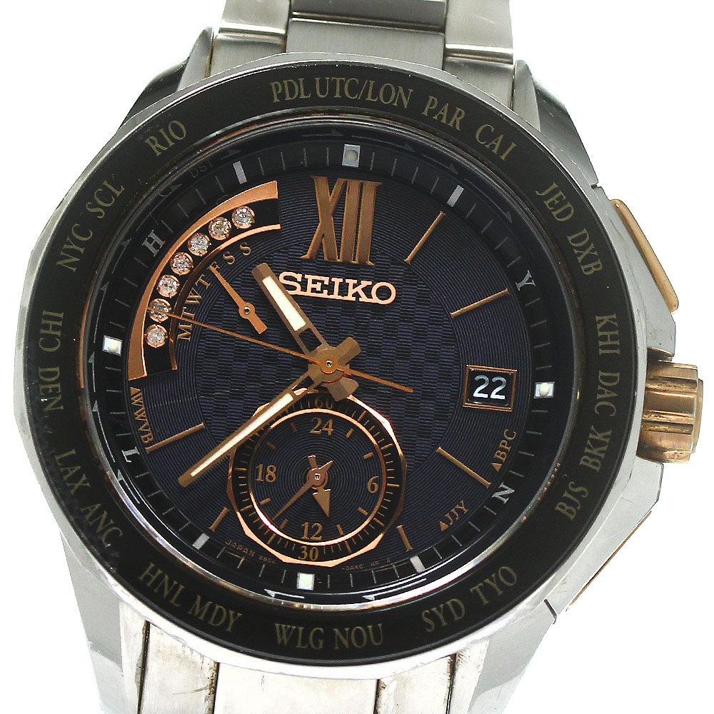 SEIKO Brights 8B54-0AX0/SAGA141 Chronograph Solar Powered Radio Men's_792097
