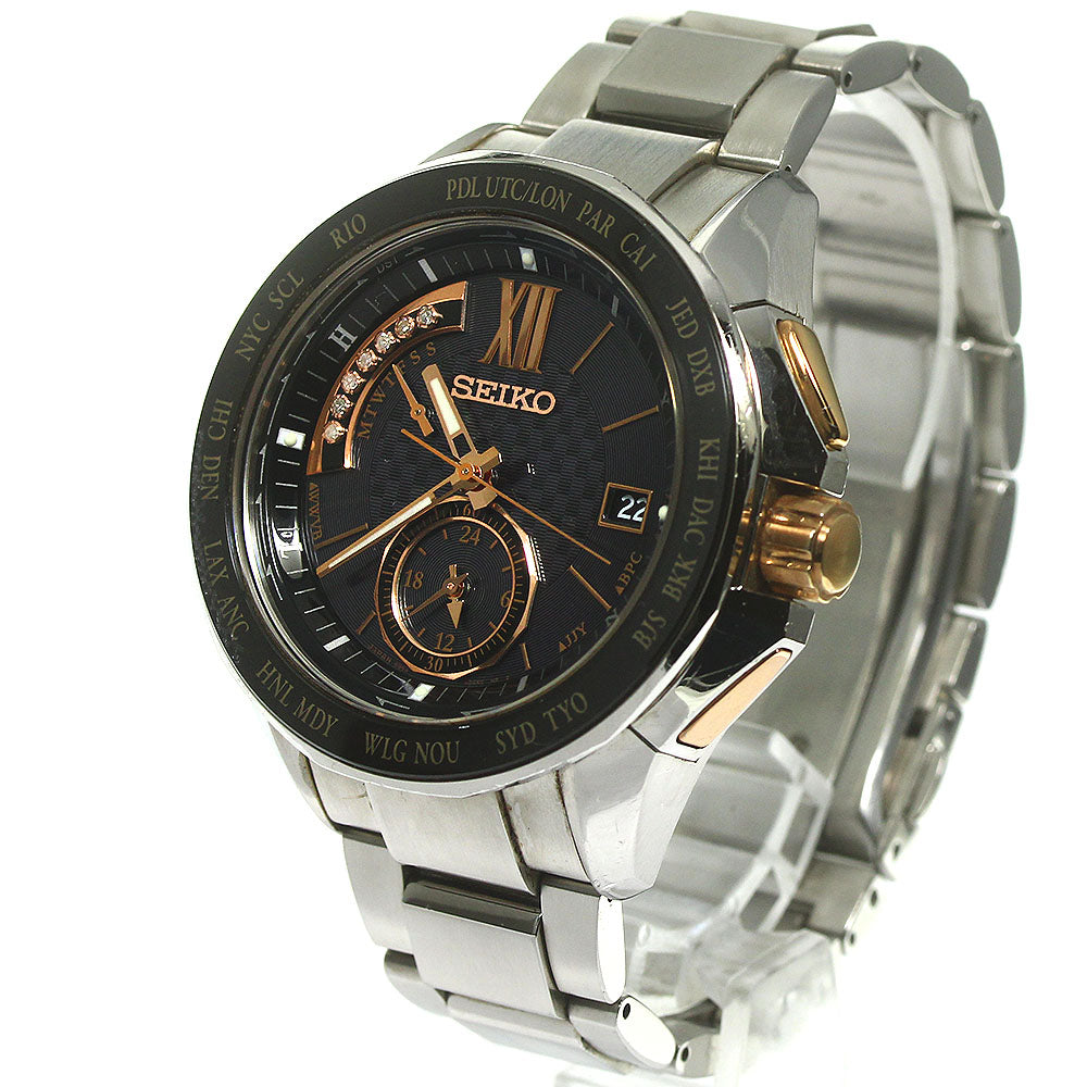 SEIKO Brights 8B54-0AX0/SAGA141 Chronograph Solar Powered Radio Men's_792097