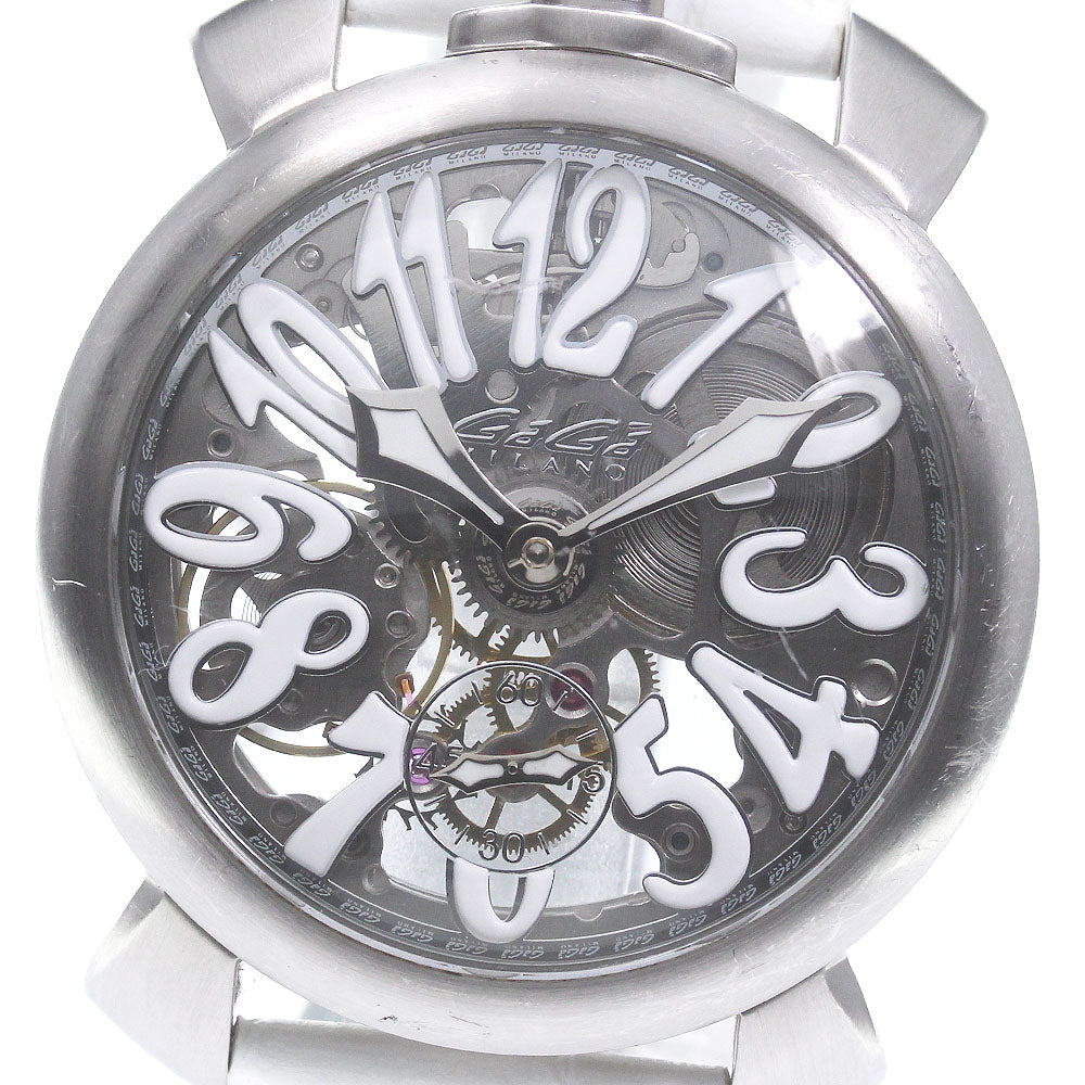 GaGa MILANO Manuale48MM 5310.01 skeleton skeleton Dial Hand Winding Men's Watch_792166