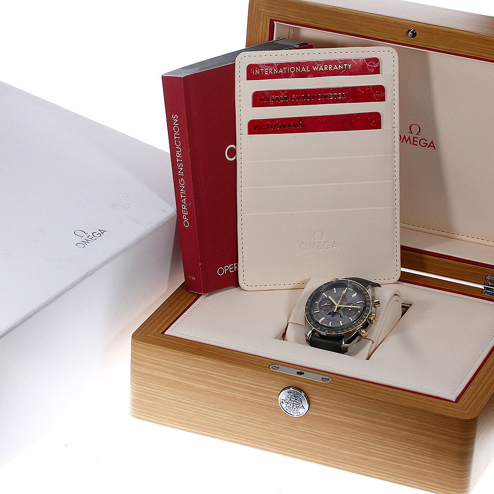 OMEGA Speedmaster 304.23.44.52.06.001 Moon Phase YG Bezel gray Dial Automatic Men's Watch_792262