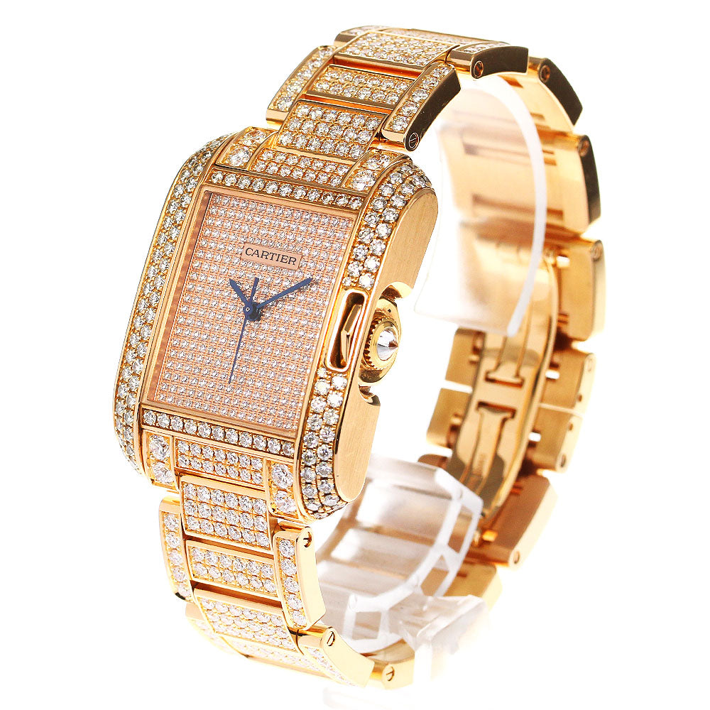 CARTIER Tank Anglaise LM HPI00560 K18PG full diamond AT Boy's Watch_792362