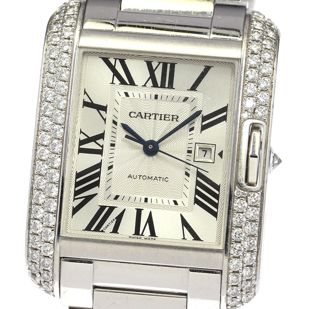 CARTIER Tank Unglades WT100009 Side D Silver Dial Automatic Men's Watch_792390