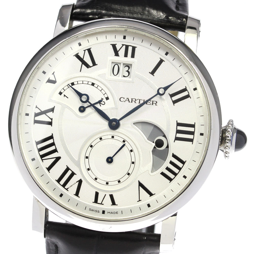 CARTIER Rotondo de Cartier W1556368 grand date retrograde Silver Dial Automatic Men's Watch_792402