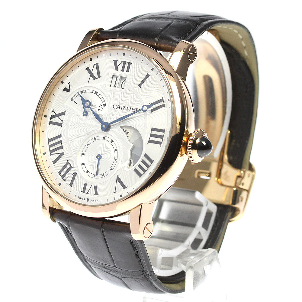 CARTIER Rotondo de Cartier W1556240 K18PG Grand Date Retrograde Silver Dial Automatic Men's Watch_792404