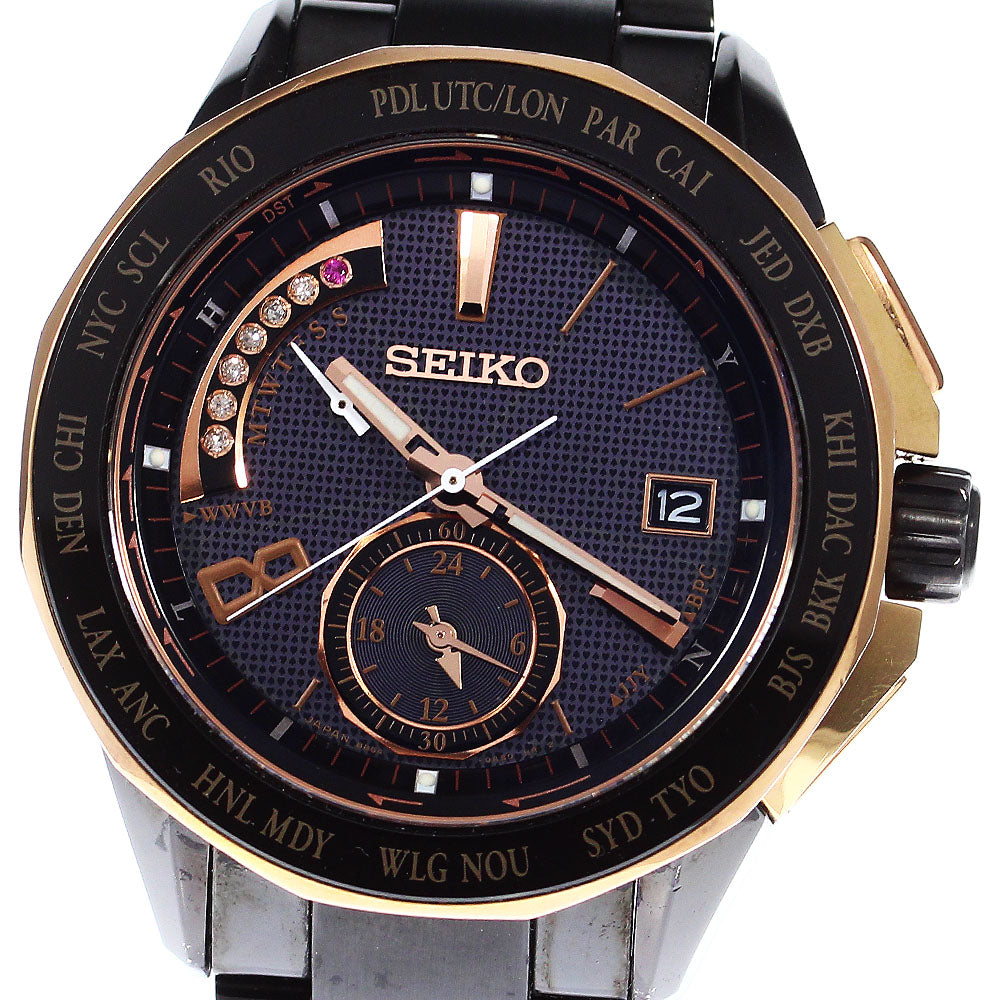 SEIKO Brights 8B54-0AV0 SAGA139 Chronograph 6P diamond Men's Watch_792682