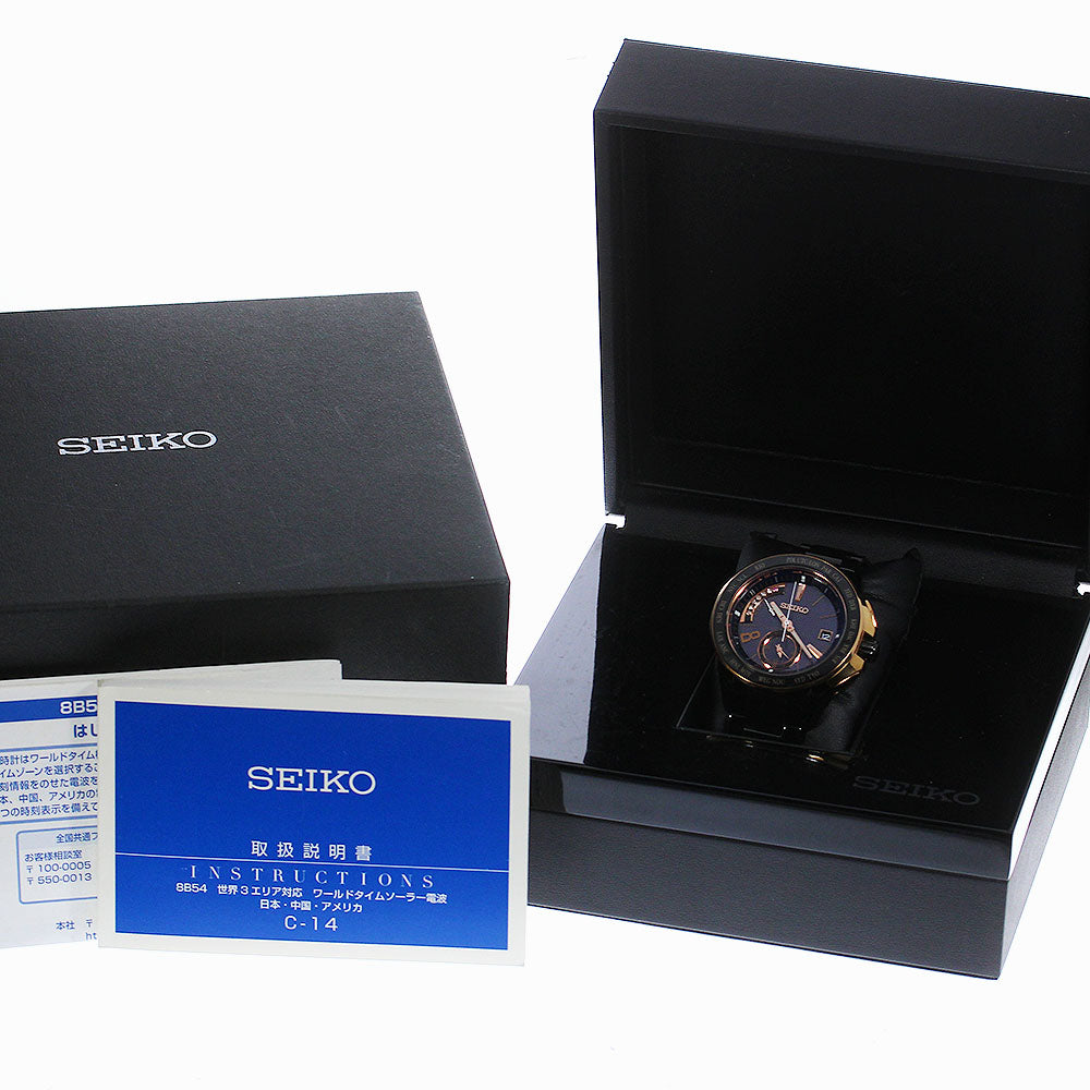 SEIKO Brights 8B54-0AV0 SAGA139 Chronograph 6P diamond Men's Watch_792682