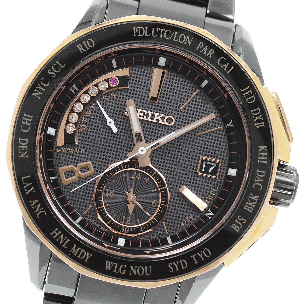 SEIKO Brights 8B54-0AV0 SAGA139 Chronograph 6P diamond Men's Watch_792682