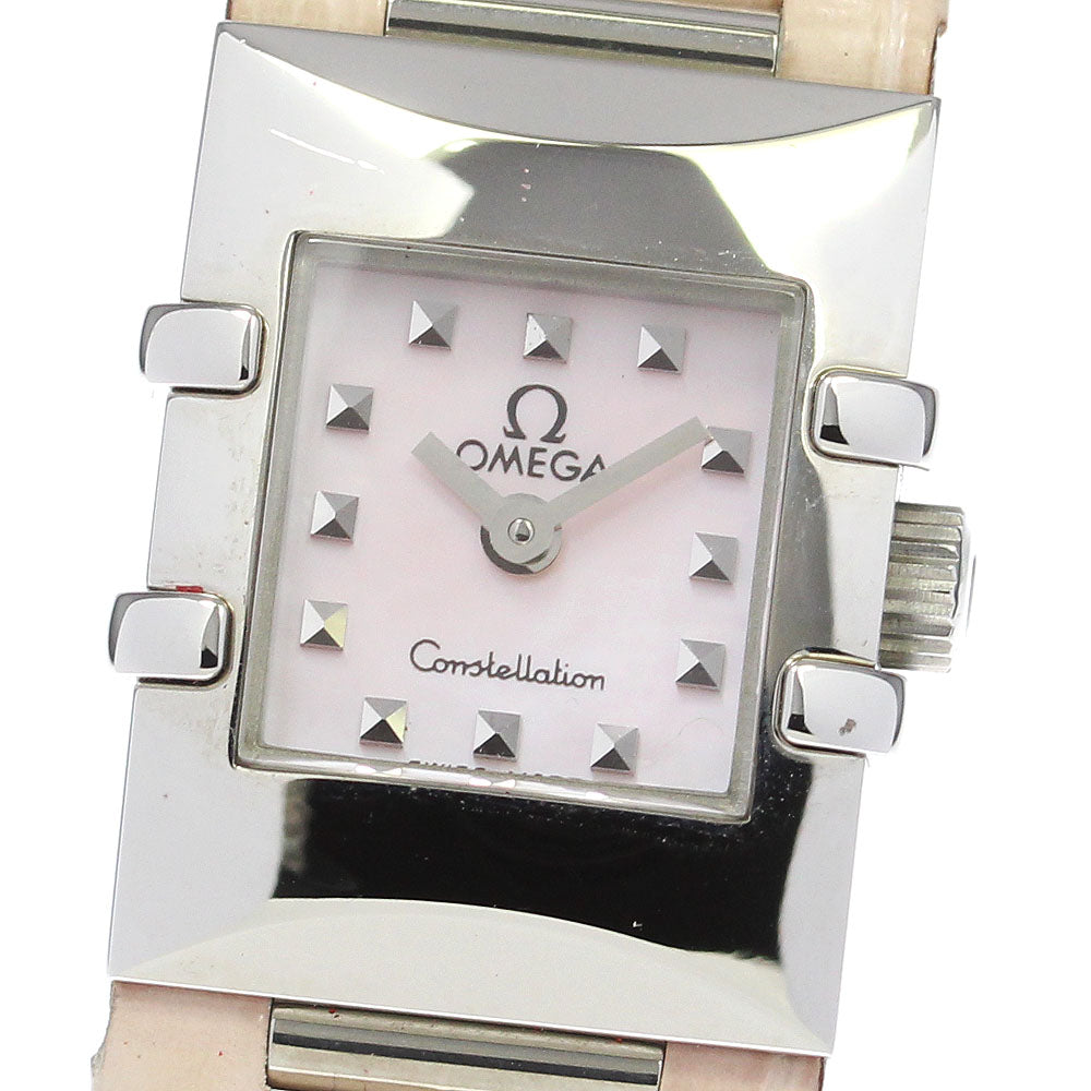 OMEGA Constellation Carre Quadra 1851.73.03 Pink shell Dial Quartz Ladies Watch_792684