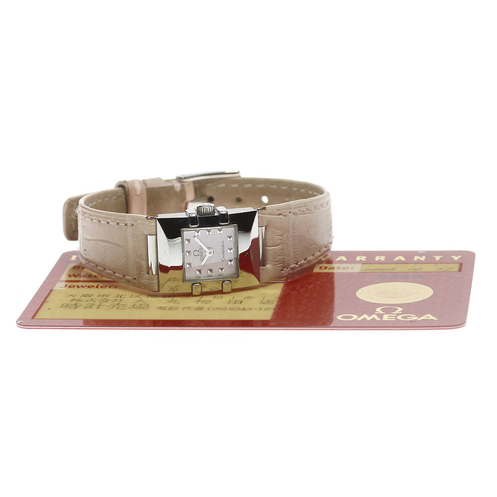 OMEGA Constellation Carre Quadra 1851.73.03 Pink shell Dial Quartz Ladies Watch_792684