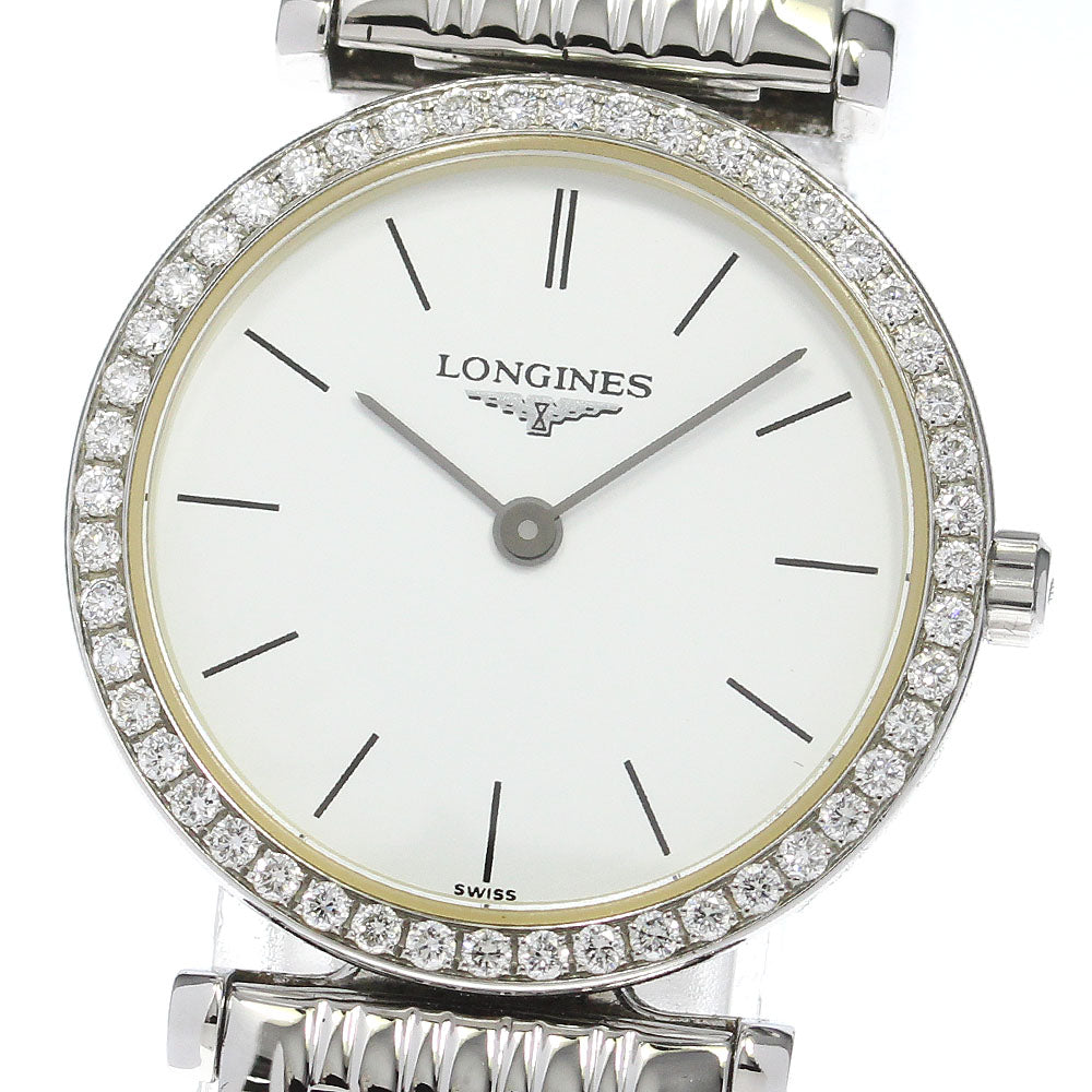 LONGINES Grand classic L4.241.0 Diamond Bezel Quartz Ladies Watch_793328