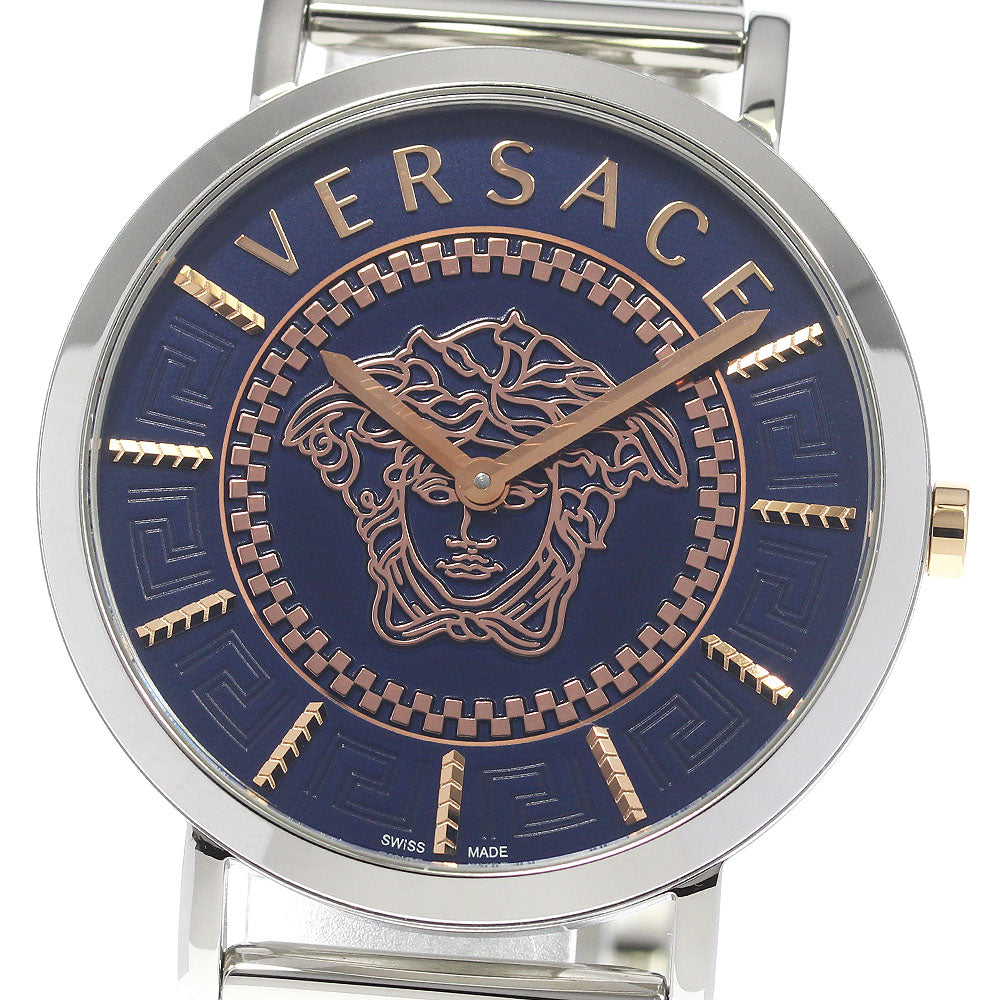 VERSACE Essential VEK400821 Navy Dial Quartz Ladies Watch_793377