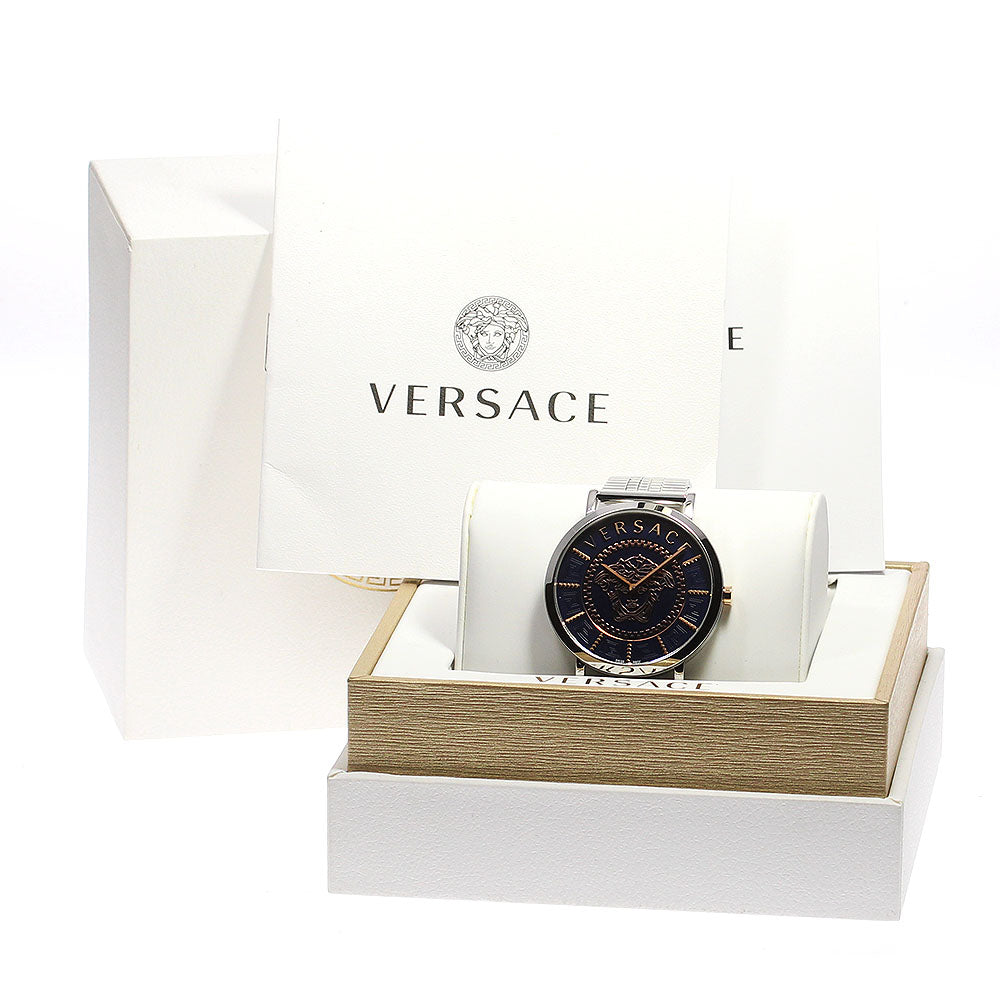 VERSACE Essential VEK400821 Navy Dial Quartz Ladies Watch_793377