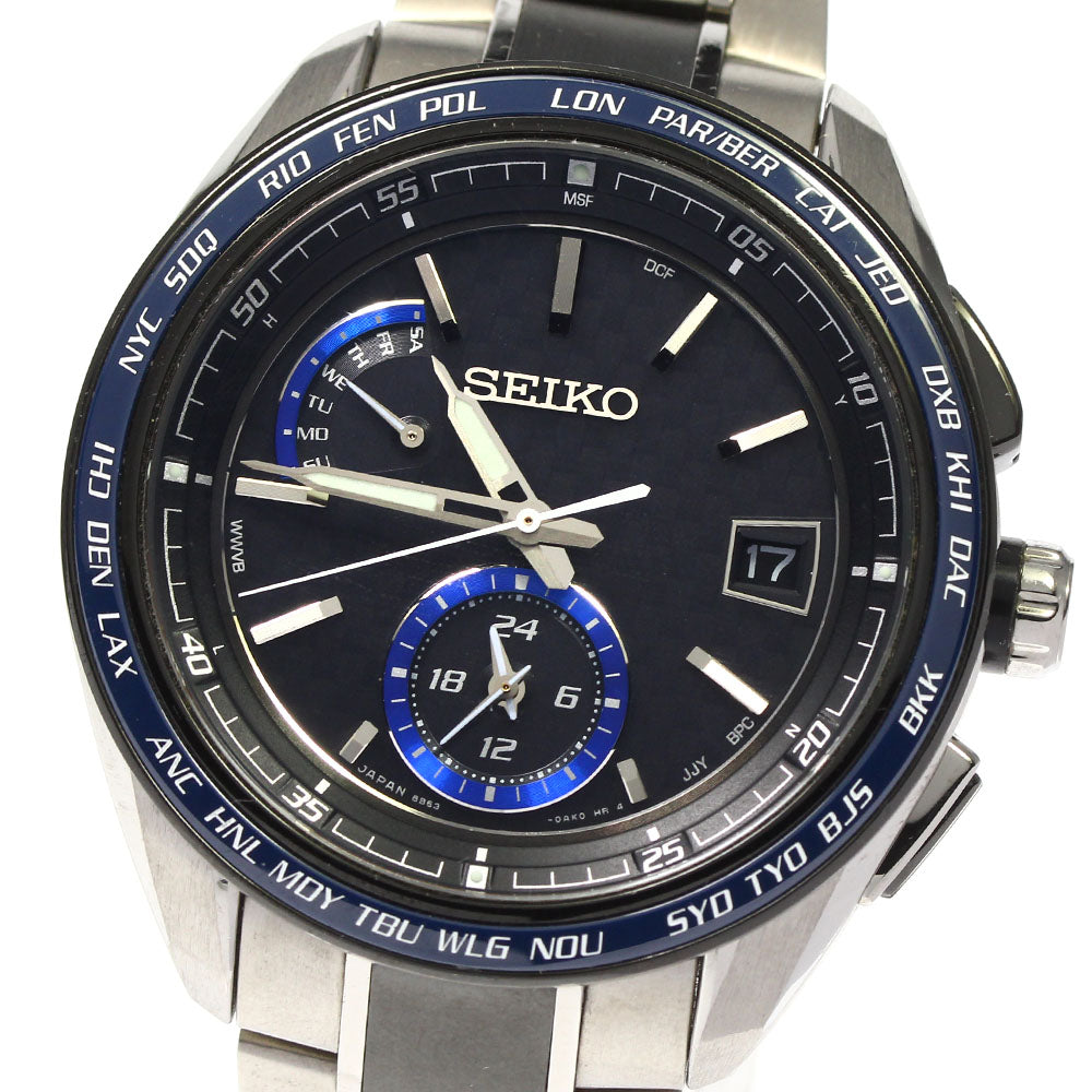 SEIKO Brights SAGA261/8B63-0AN0 Day-Date Solar Powered Radio Men's Watch_793660