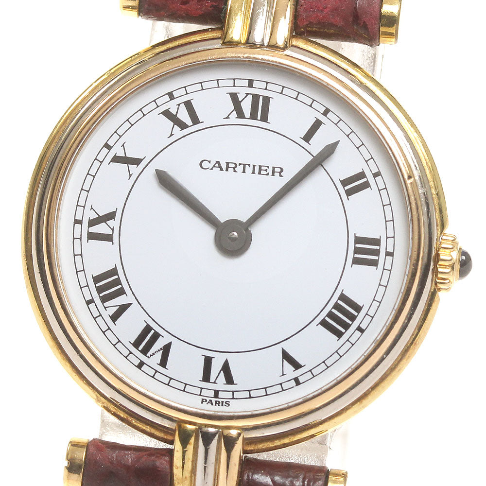 CARTIER Vendome Trinity Three Gold 18K white Dial Quartz Ladies Watch_793814