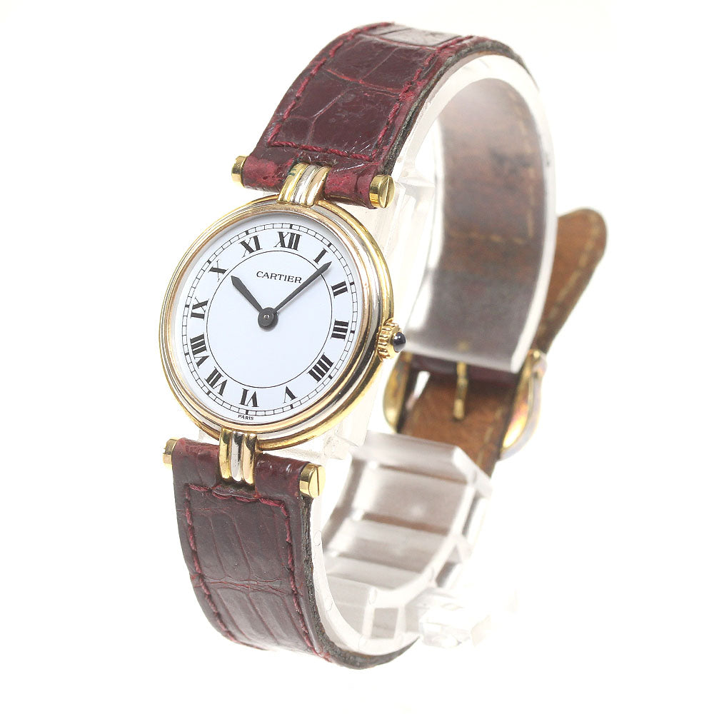 CARTIER Vendome Trinity Three Gold 18K white Dial Quartz Ladies Watch_793814