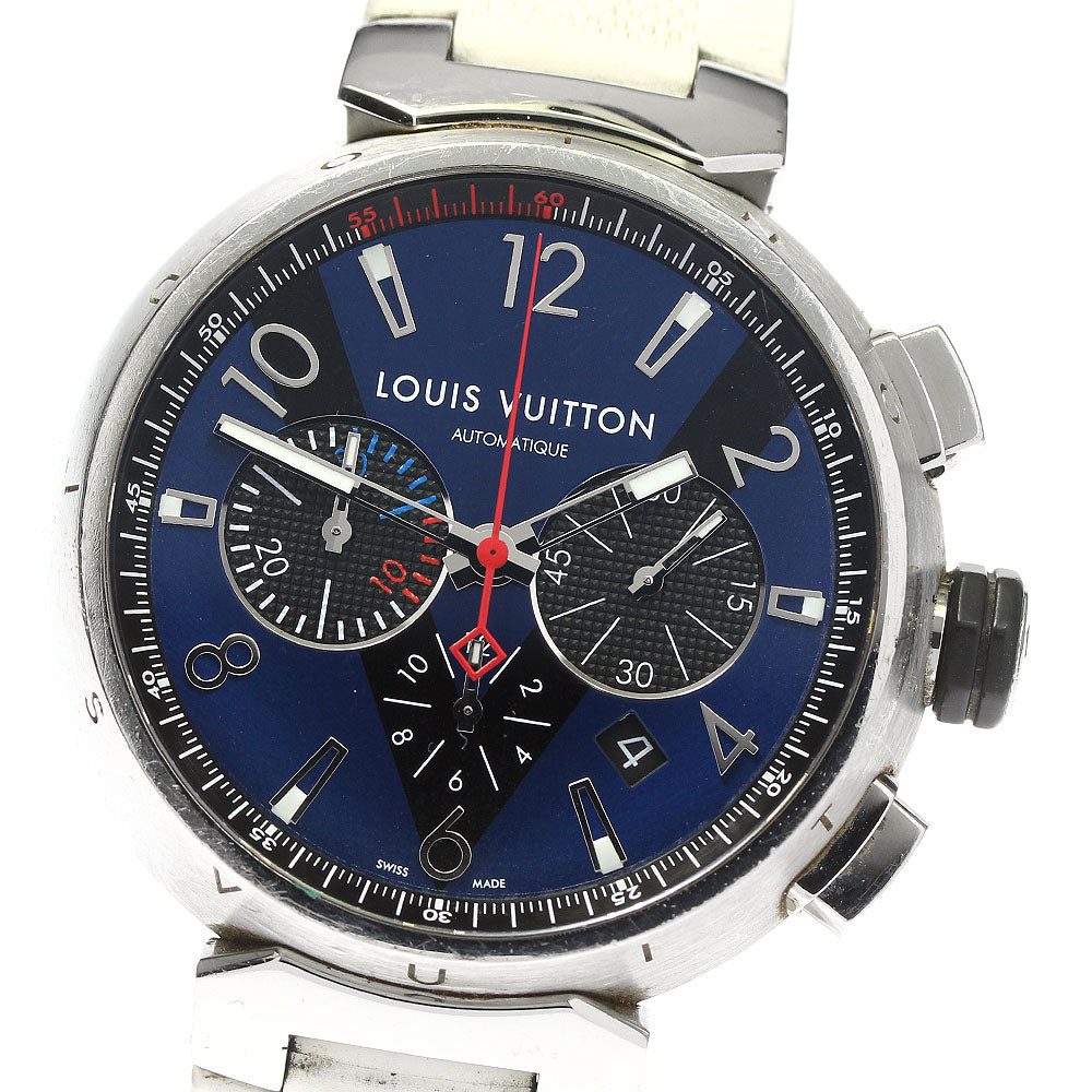 LOUIS VUITTON Tambour Q102V Chronograph blue Dial Automatic Men's Watch_794000