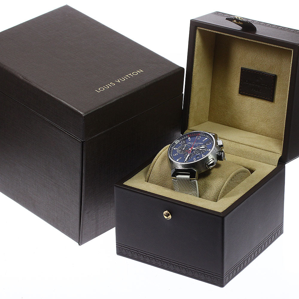 LOUIS VUITTON Tambour Q102V Chronograph blue Dial Automatic Men's Watch_794000