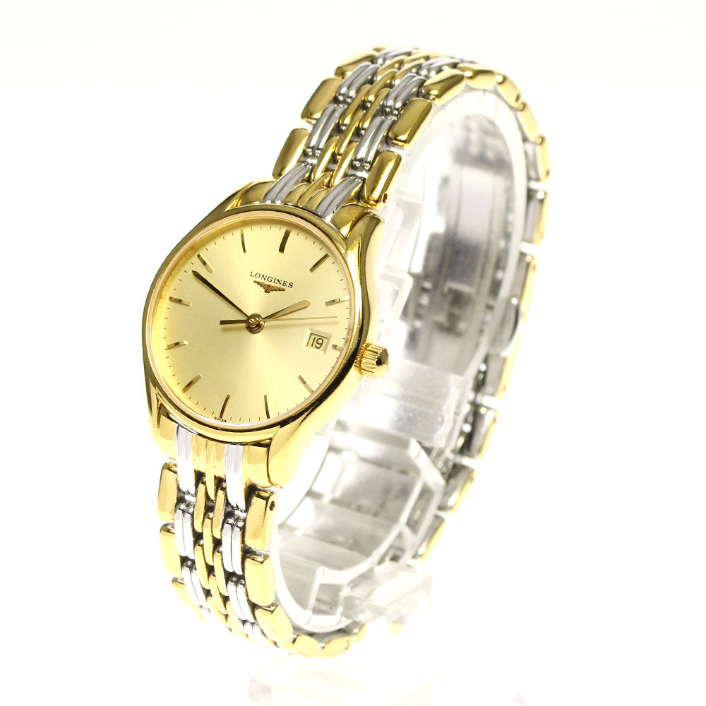 LONGINES reel L4.259.2 Date gold Dial Quartz Ladies Watch_794068
