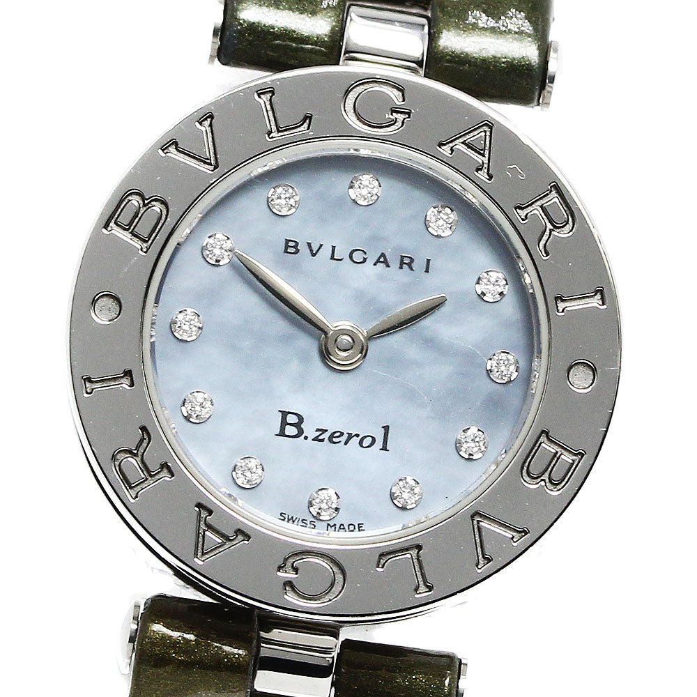 BVLGARI B-zero1 BZ22S 12P diamond Blue shell Dial Quartz Ladies Watch_794126