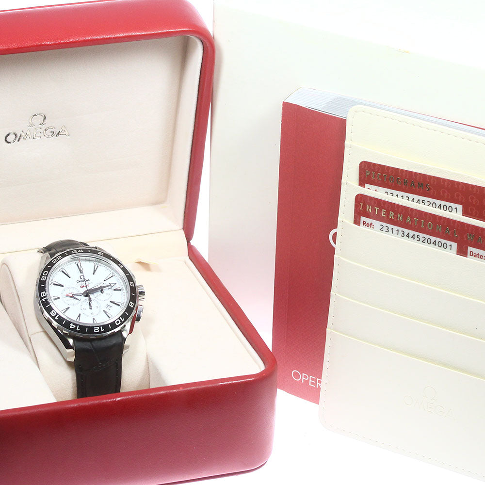 OMEGA Seamaster Aqua Terra 231.13.44.52.04.001 GMT chronograph white Dial Automatic Men's Watch_794482