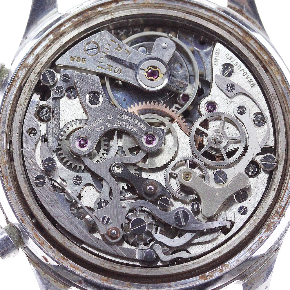 Gallet Cal.72 Vintage Chronograph black Dial Hand Winding Men's Watch_794895