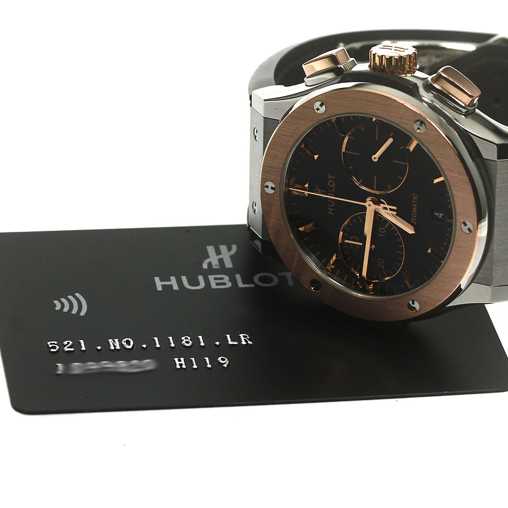 HUBLOT Classic Fusion Titanium 521.NO.1181.LR K18PGBezel black Dial Automatic Men's Watch_794987