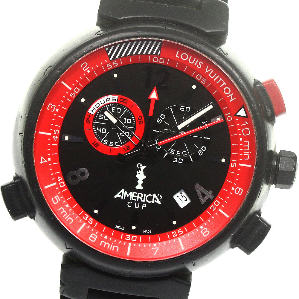 LOUIS VUITTON Tambour Americas cup Q101A Chronograph Quartz Men's Watch_795408