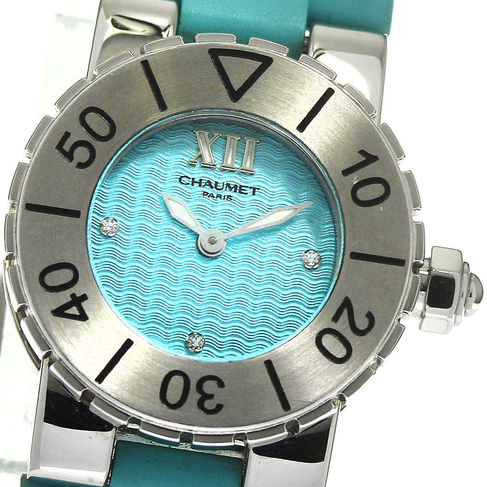 Chaumet Class one 621 3P Diamond Blue Dial Quartz Ladies Watch_795555