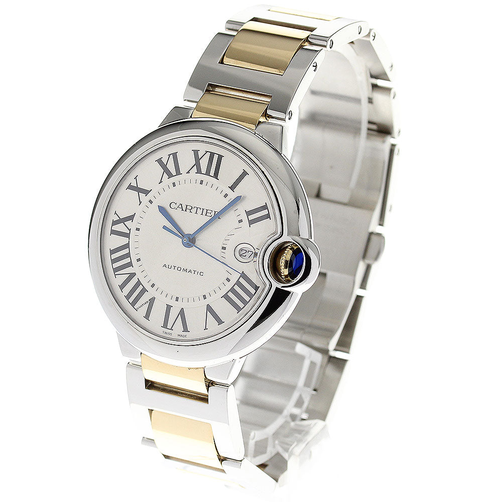 CARTIER Baron Blue LM W69009Z3 Silver Dial Automatic Men's Watch_795863