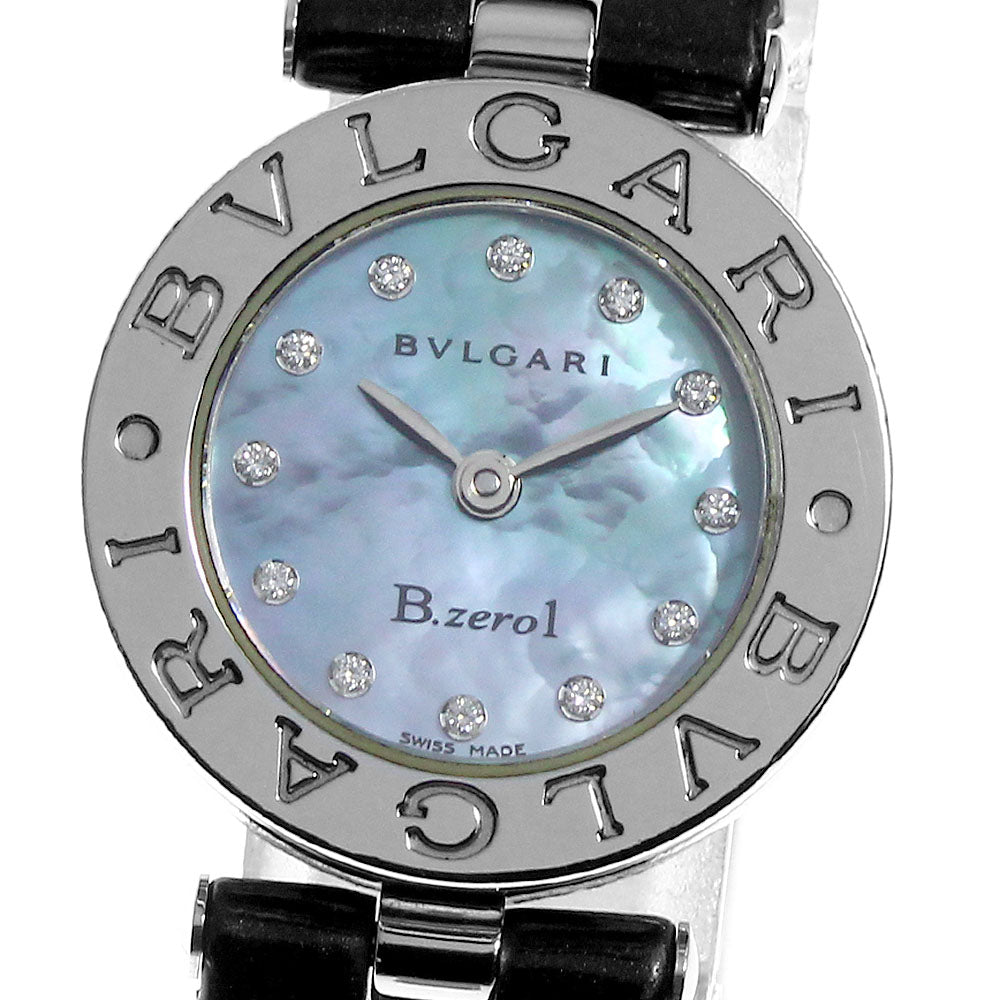 BVLGARI B-zero1 BZ22S 12P diamond Blue shell Dial Quartz Ladies Watch_796045