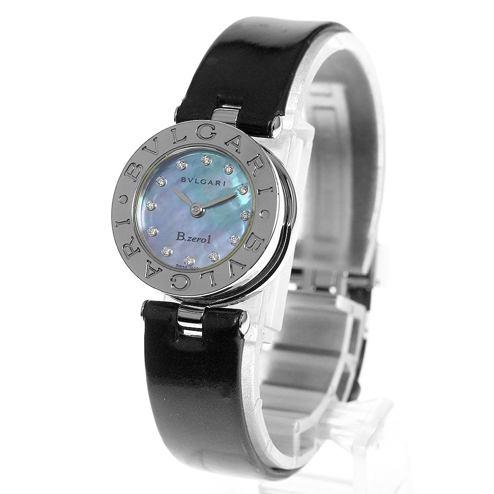BVLGARI B-zero1 BZ22S 12P diamond Blue shell Dial Quartz Ladies Watch_796045