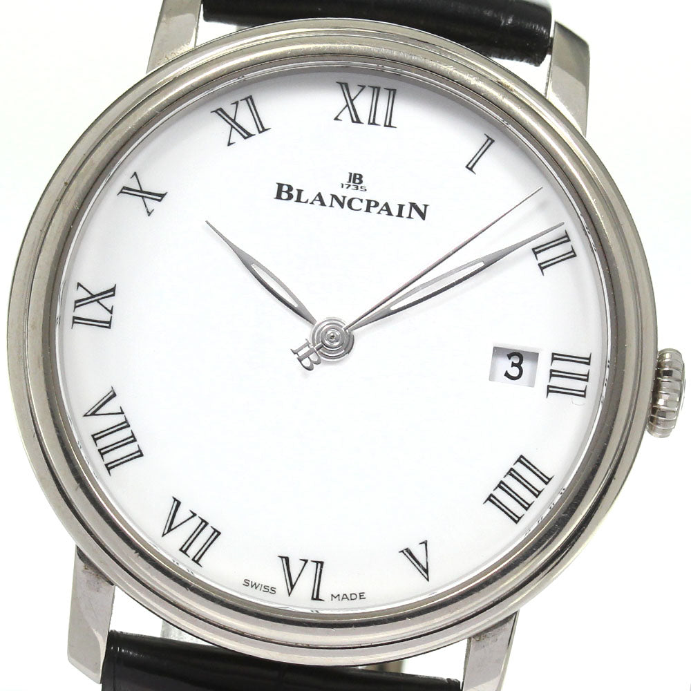 Blancpain Villeret 8 Days Ref.6630 1531 55B K18WG Date white Dial Automatic Men's Watch_796127