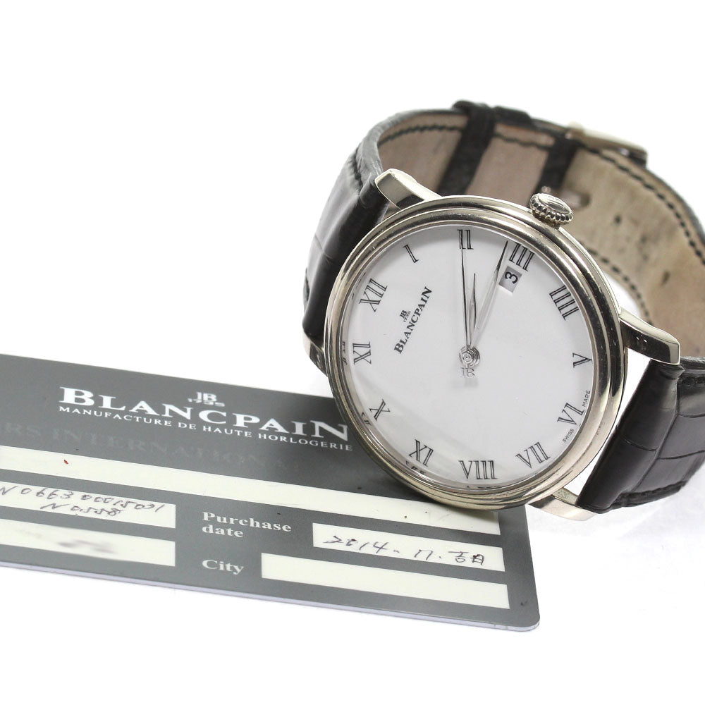 Blancpain Villeret 8 Days Ref.6630 1531 55B K18WG Date white Dial Automatic Men's Watch_796127