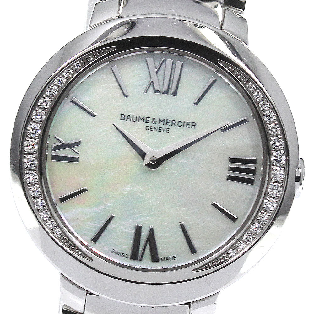 Baume & Mercier Promesse M0A10160/65754 Side diamond Quartz Ladies Watch_796348