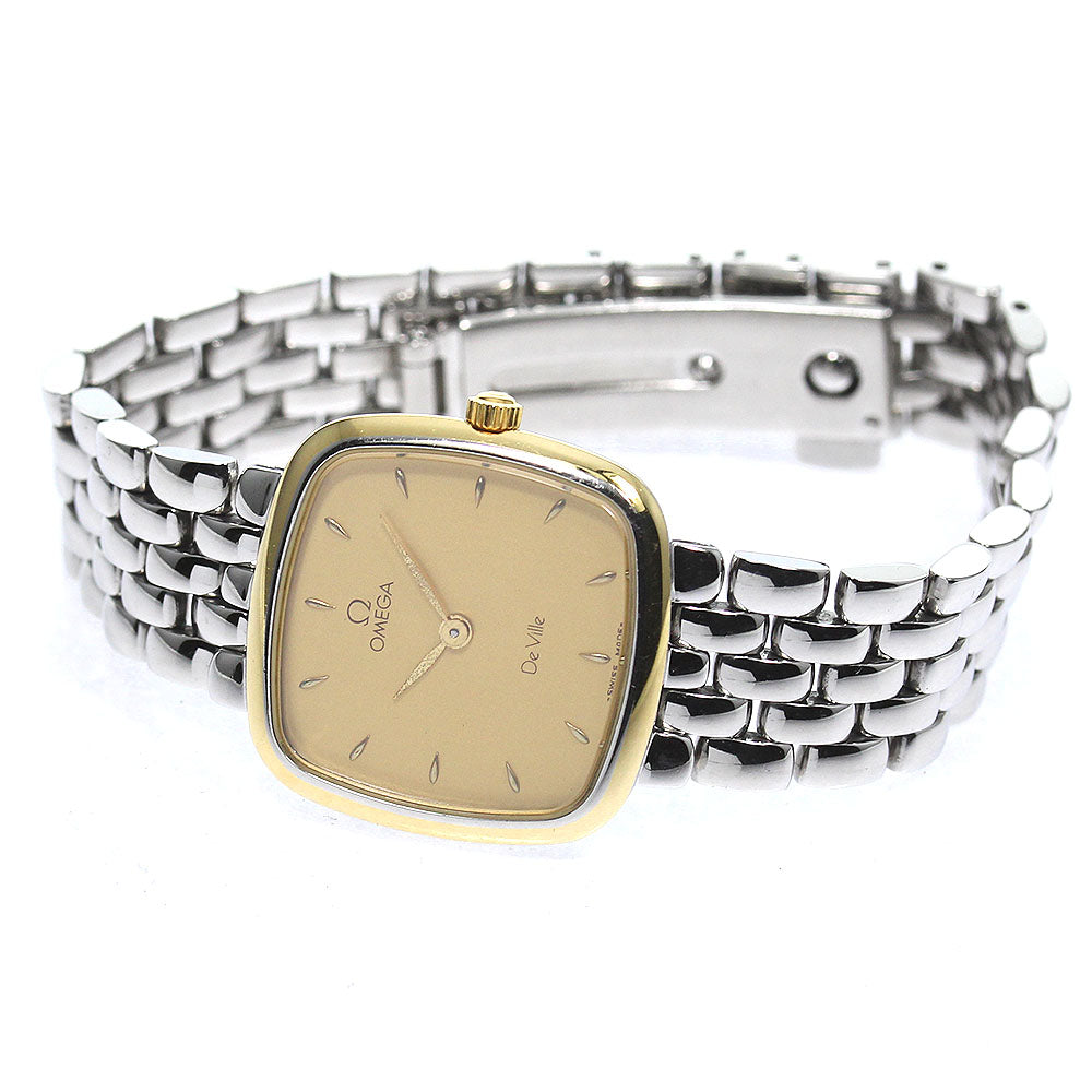 OMEGA De Ville Square Gold Dial Quartz Ladies Watch_796416