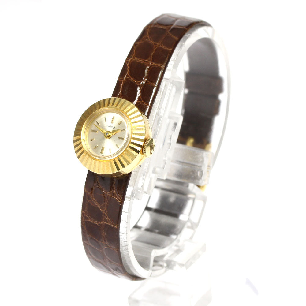 TUDOR chameleon 1703 18K Yellow Gold Silver Dial Hand Winding Ladies Watch_796576