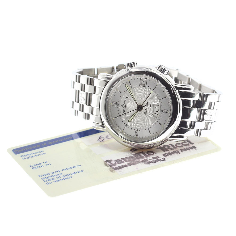 Ulysse Nardin San Marco 603-77 alarm day date Silver Dial Auto Men's_796740