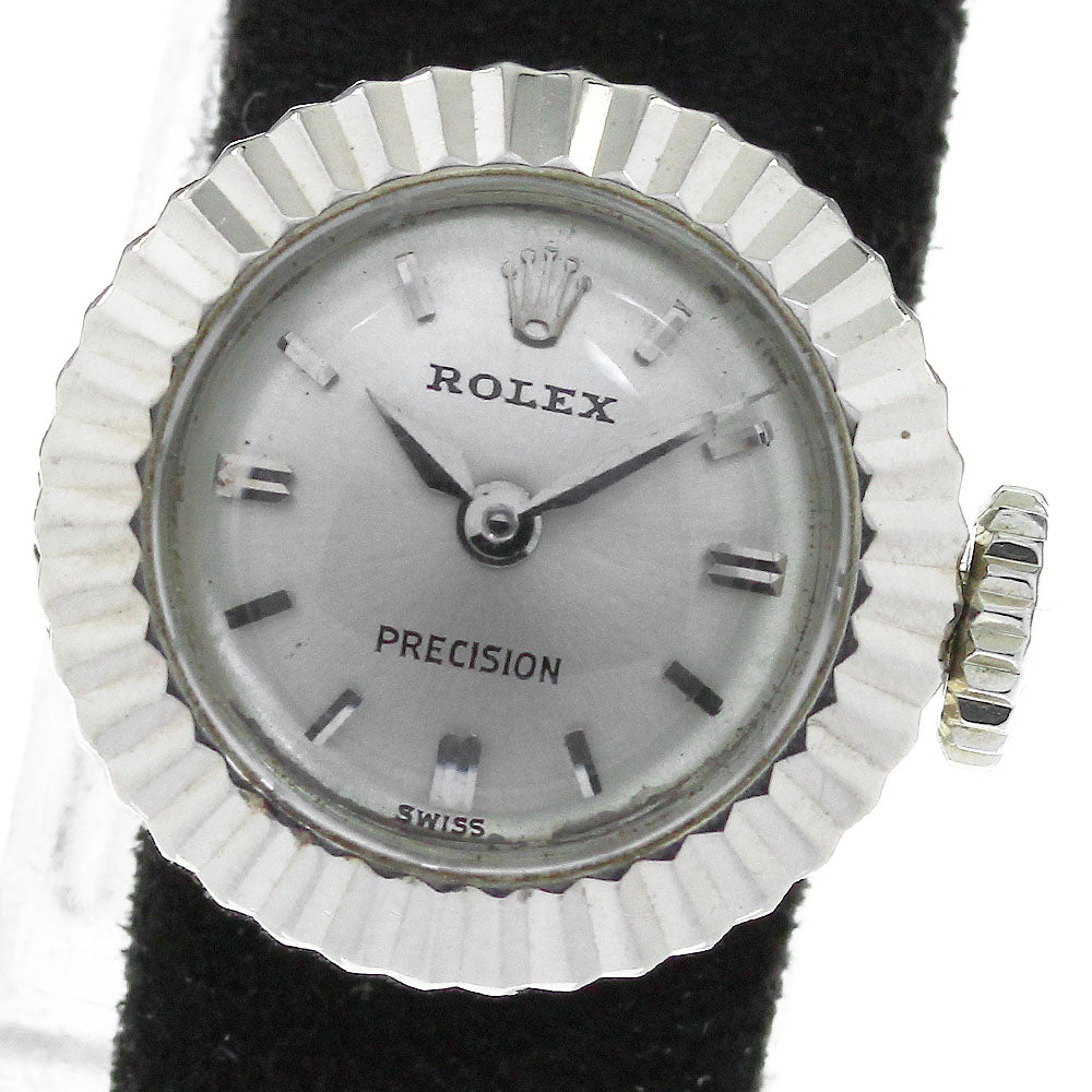 ROLEX Precision Chameleon K18WG Vintage Silver Dial Hand Winding Ladies_797109