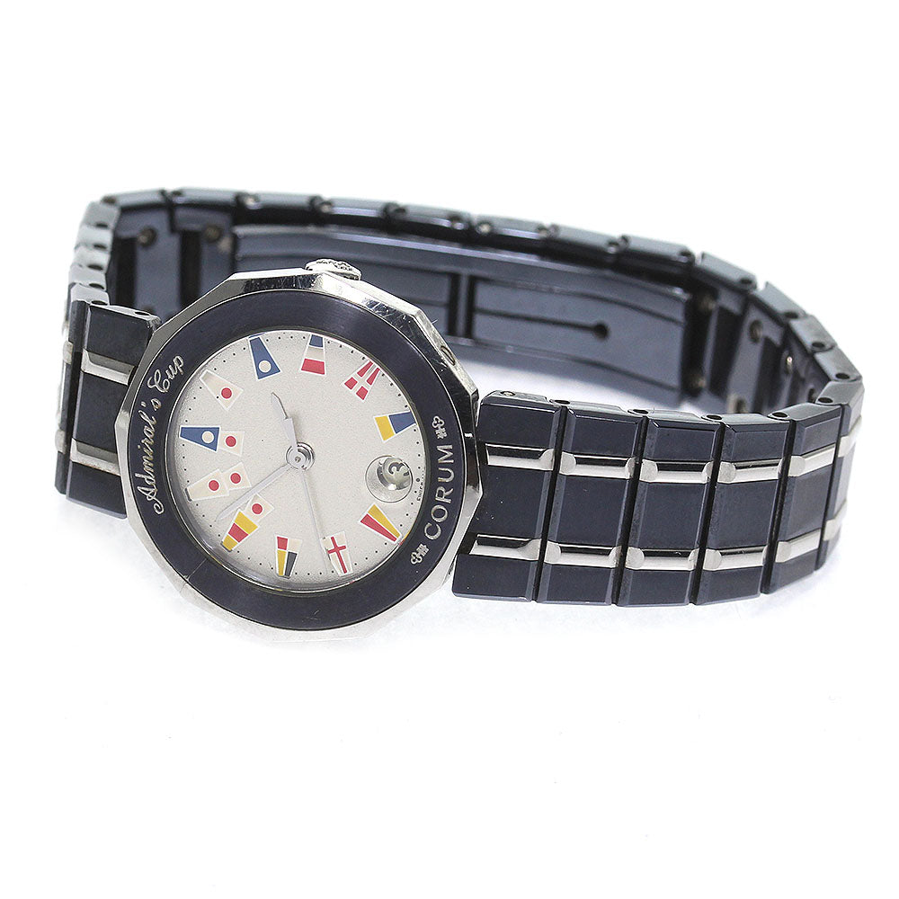 CORUM Admirals cup 39.610.30V50B Date Silver Dial Quartz Ladies Watch_797659