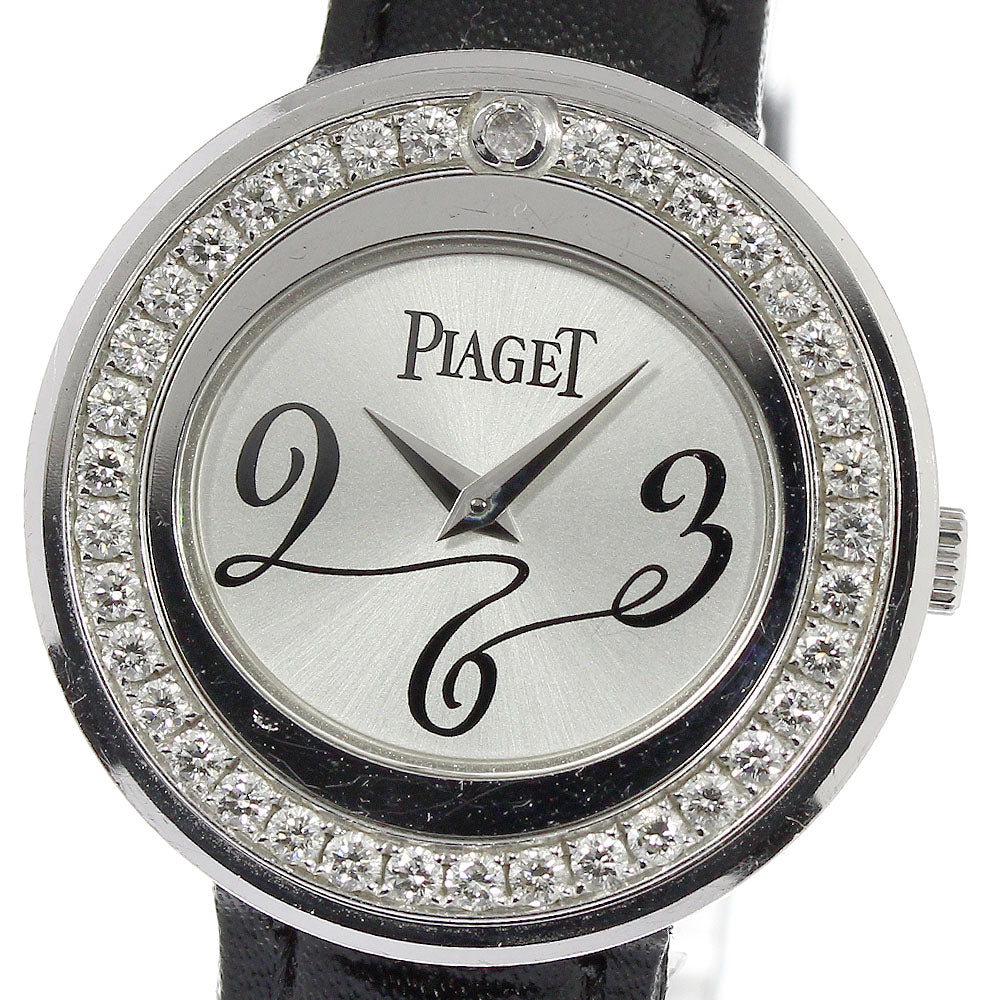 PIAGET possession P10275 K18WG diamond bezel Silver Dial Quartz Ladies_797762