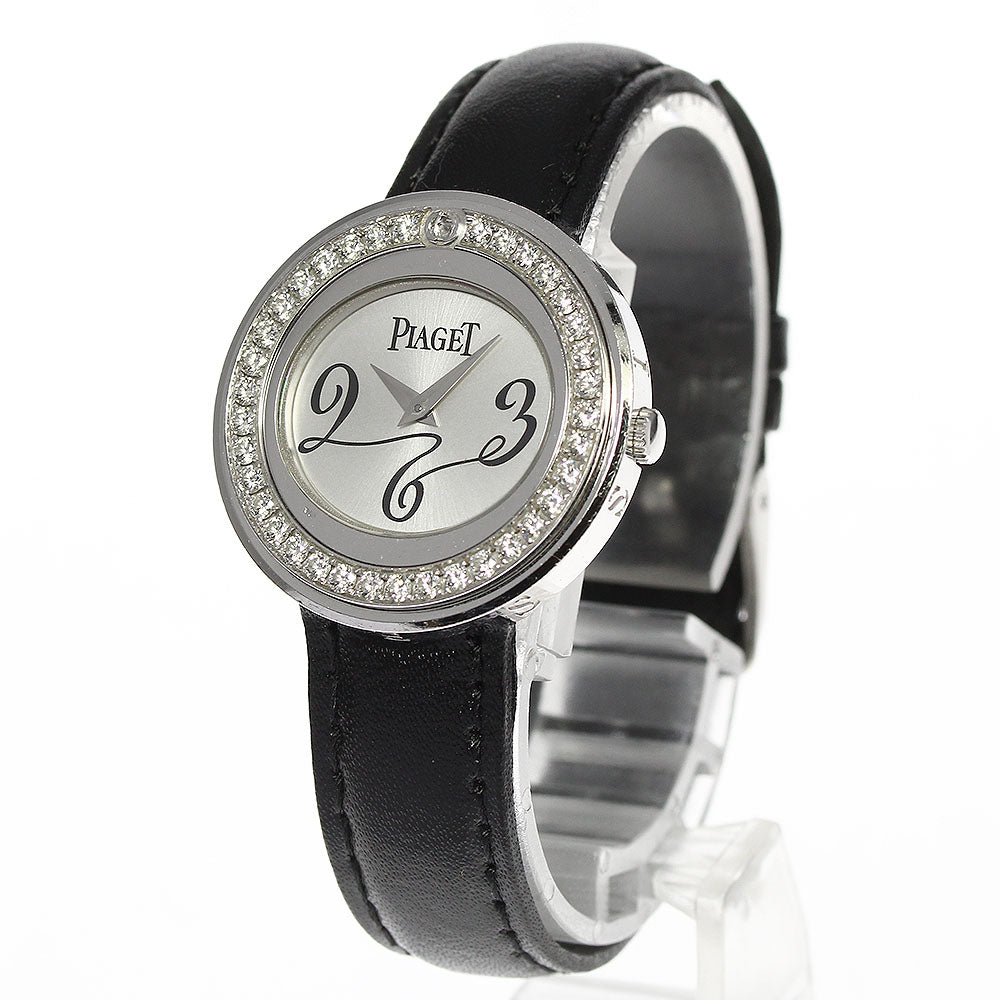 PIAGET possession P10275 K18WG diamond bezel Silver Dial Quartz Ladies_797762