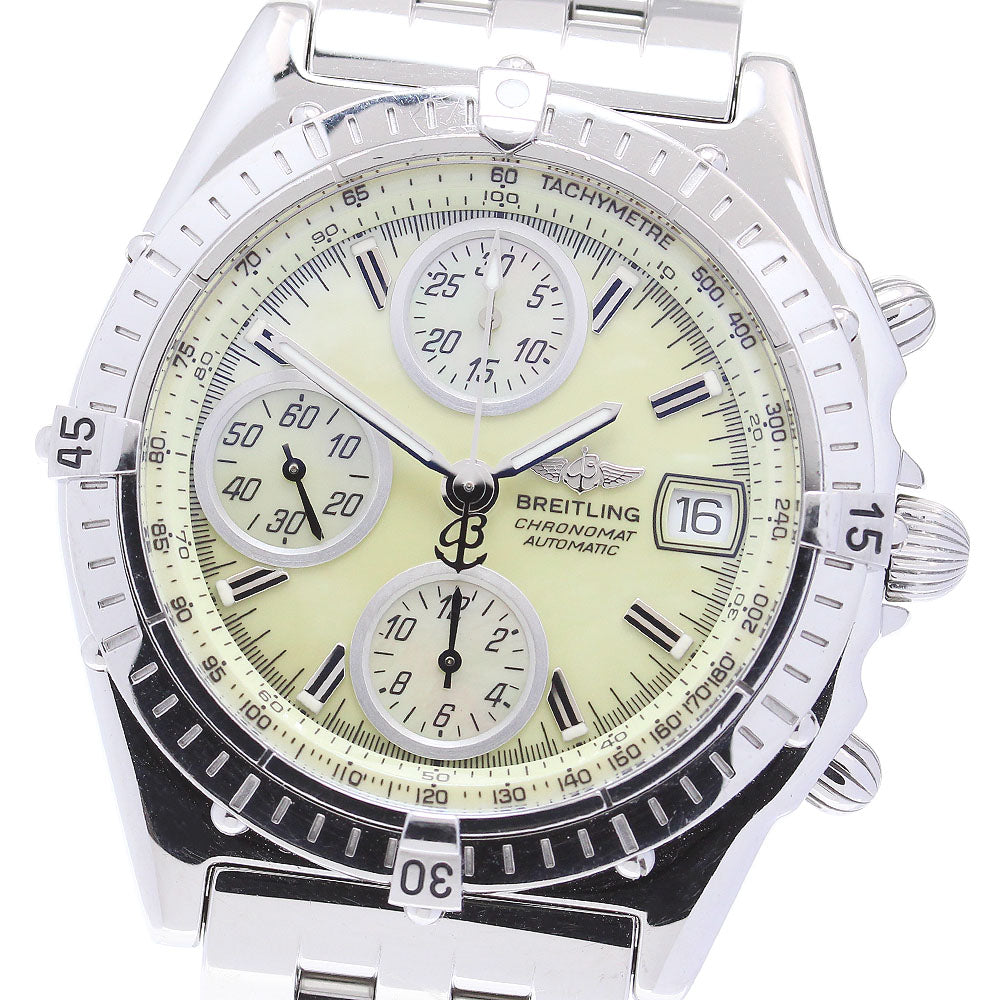 BREITLING Chronomat A13050.1 Chronograph Yellow shell Dial Automatic Men's Watch_798000