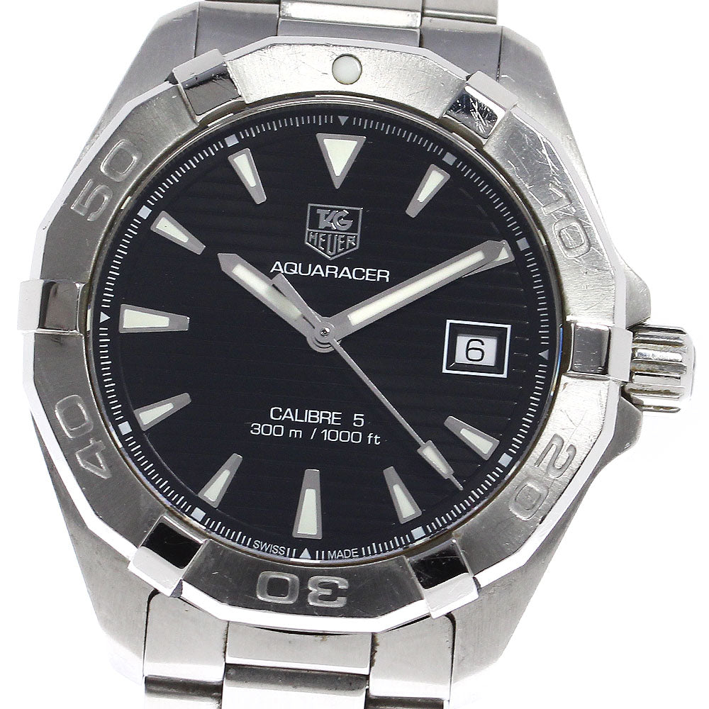 TAG HEUER Aqua racer WAY2110-0 Date black Dial Automatic Men's Watch_798336